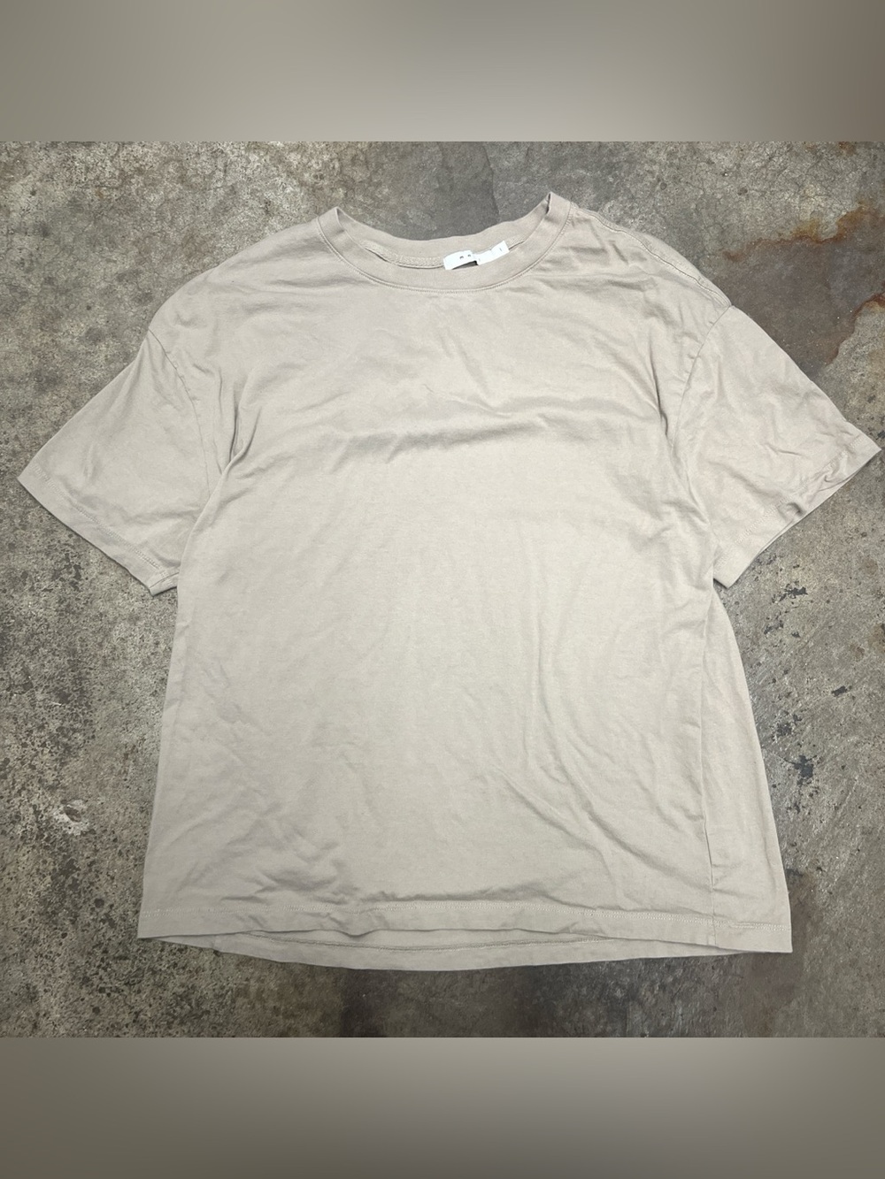MNML Blank T-shirt Men’s Large Heavyweight Tan Layering Streetwear Casual Skater